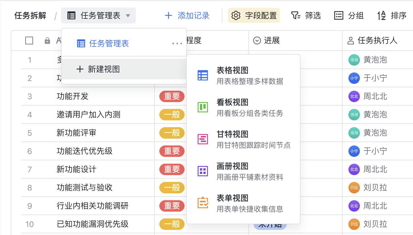 视图是多维表格的灵魂.